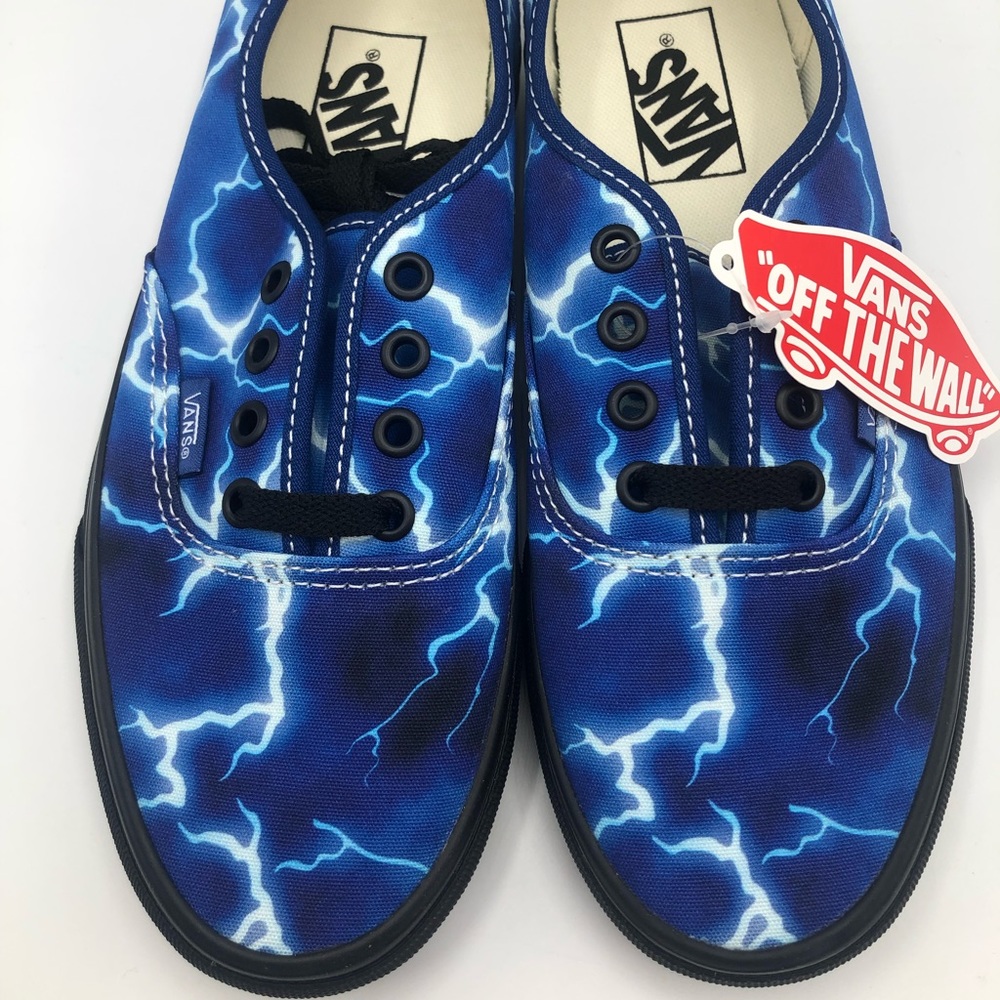 Vans Authentic Lightning Blue/Black Athletic Skate Shoe Casual Sneaker Women 7.5 - Picture 6 of 13